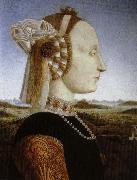 Piero della Francesca battista sforza.hustru till federico da montefeltro USA oil painting artist
